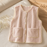Gilet pilou pilou femme rose chaud et confortable