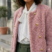 Gilet pilou pilou femme rose pastel doux et confortable