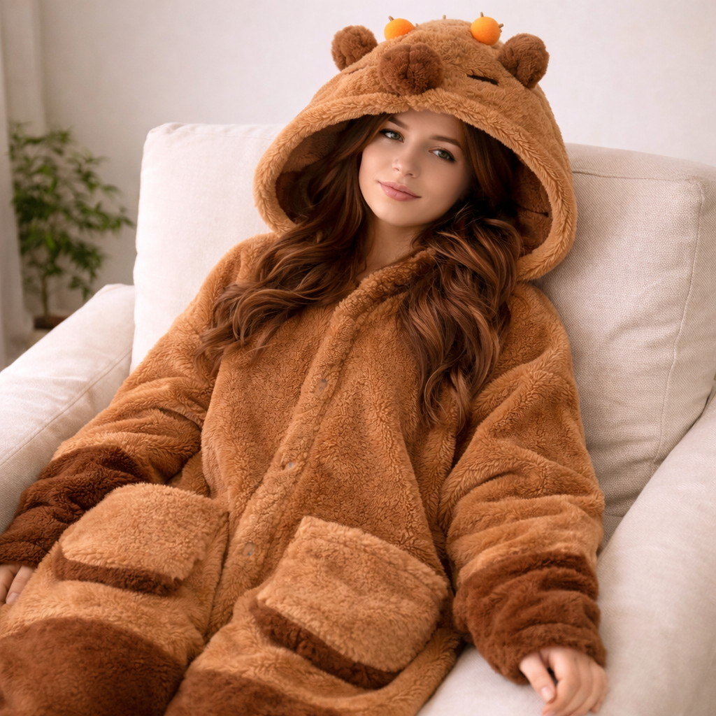Kigurumi ours combinaison douce et chaude pour adulte