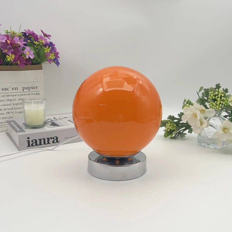 Lampe Globe Vintage orange