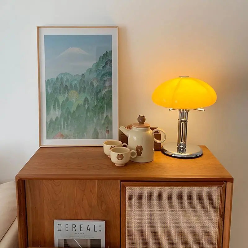 Lampe champignon design style Bauhaus
