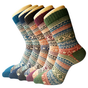 Lot de 5 paires de chaussettes moelleuses en laine pour femme