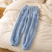Pantalon pyjama pilou femme bleu ultra doux