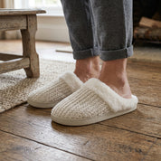Pantoufle blanche homme confortable pilou pilou
