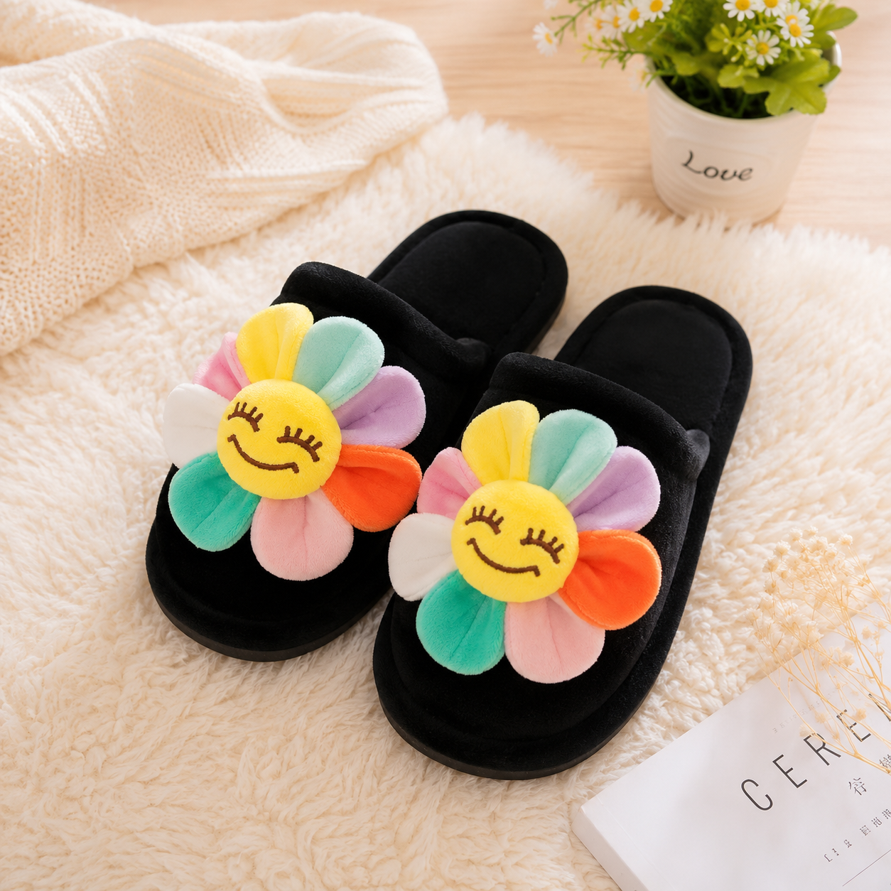 Pantoufles Pilou Pilou Fleur Souriante