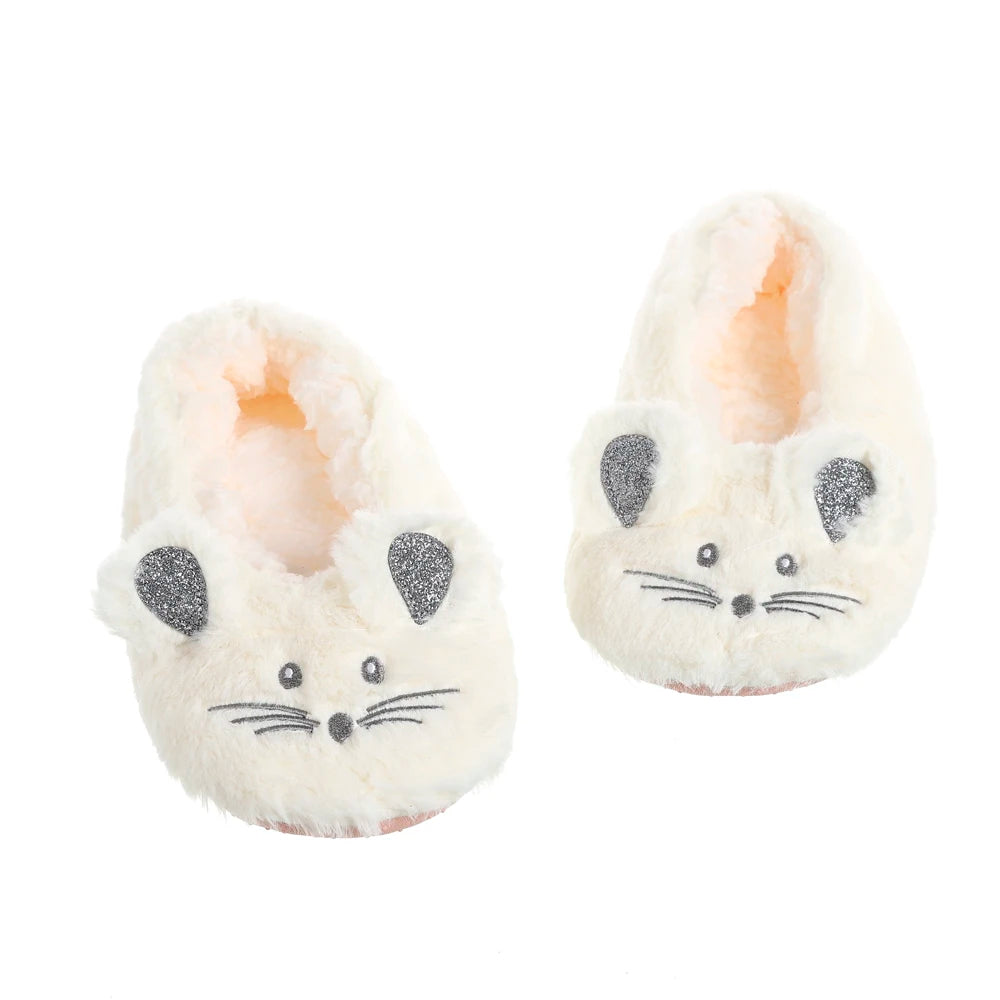 Pantoufles Pilou Pilou Souricette blanc