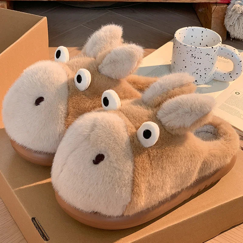 Pantoufles cocooning petit âne chaudes et moelleuses
