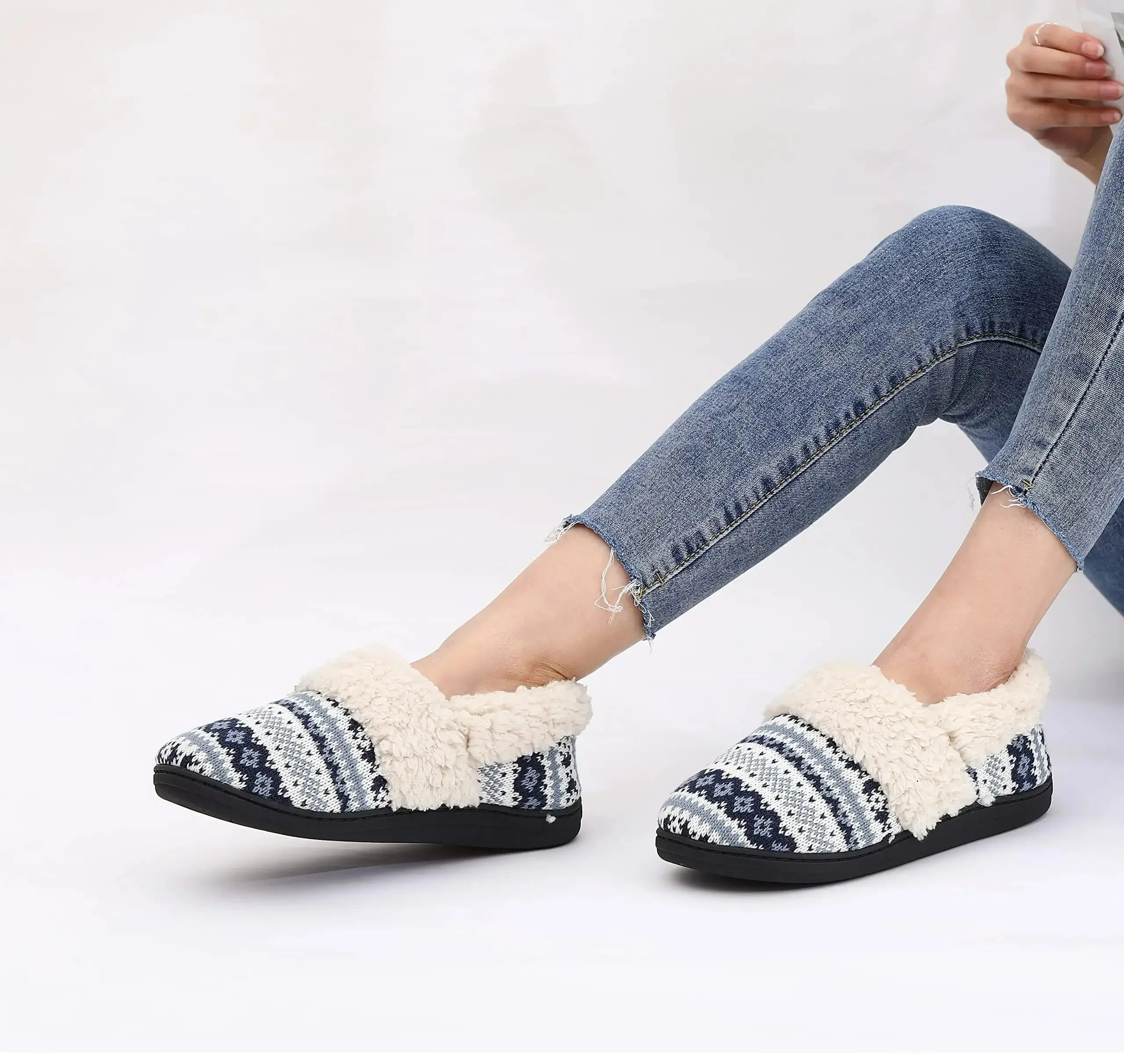 Pantoufles femme pilou pilou moelleuses et chaudes