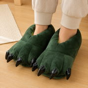 Pantoufles patte de dinosaure chaudes et cocooning