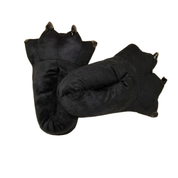 Pantoufles patte de dinosaure noir