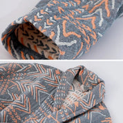 Peignoir cocooning à motifs géométriques élégants