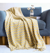 Plaid Cocooning Esprit Nomade jaune