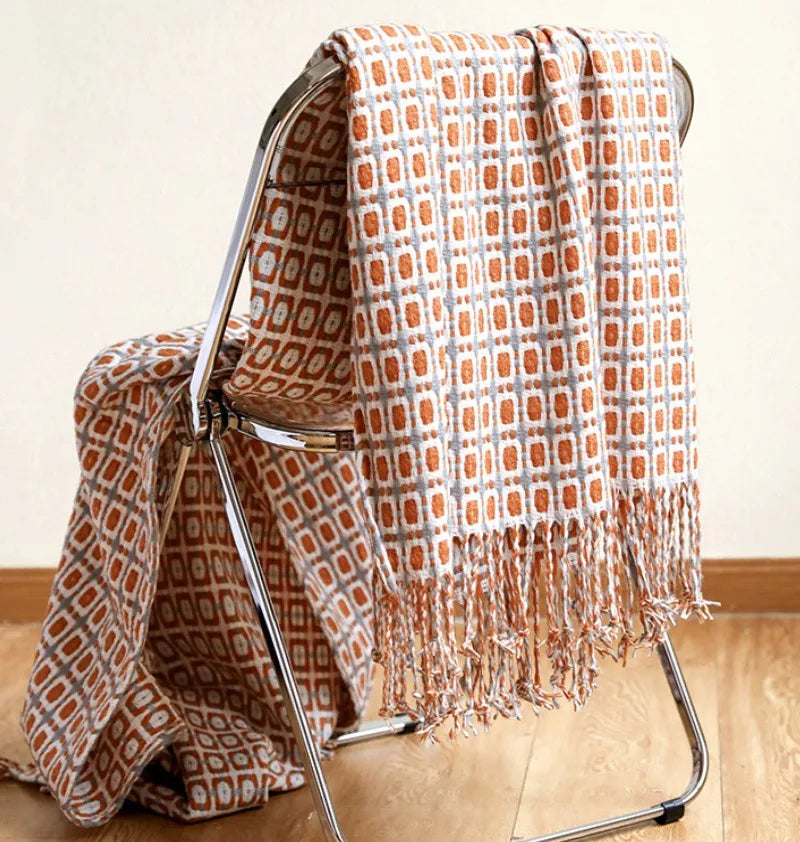 Plaid Cocooning Esprit Nomade rouge