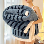 Plaid Cocooning Sherpa Douillet bleu