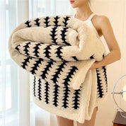Plaid Cocooning Sherpa Douillet crème