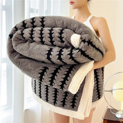 Plaid Cocooning Sherpa Douillet gris
