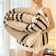 Plaid Cocooning Sherpa Douillet kaki