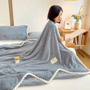 Plaid chaud en pilou pilou doux et moelleux pour canapé ou lit