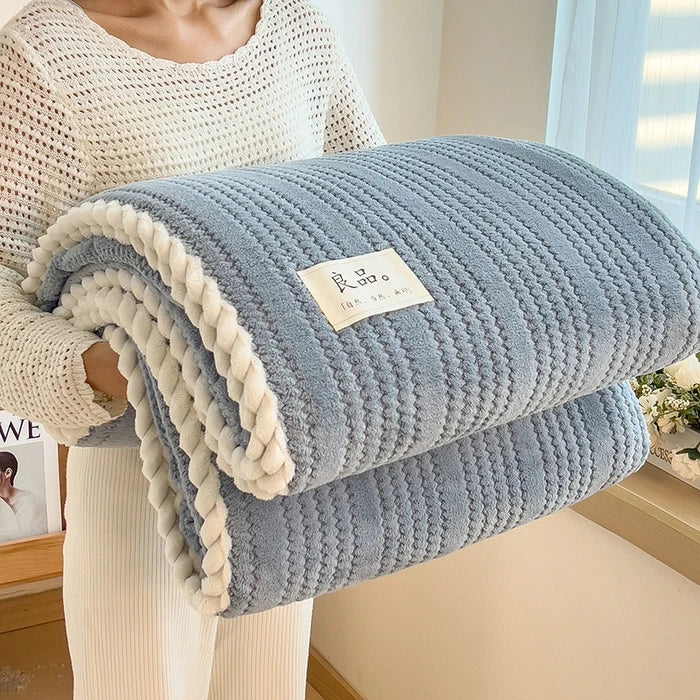 Plaid cocooning en pilou pilou ultra chaud et confortable pour l’hiver