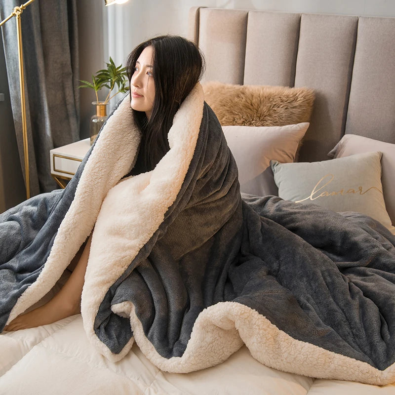 Plaid en laine chaud et respirant pour moments cocooning