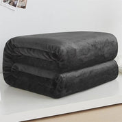 Plaid moelleux noir doux et élégant pour canapé ou lit