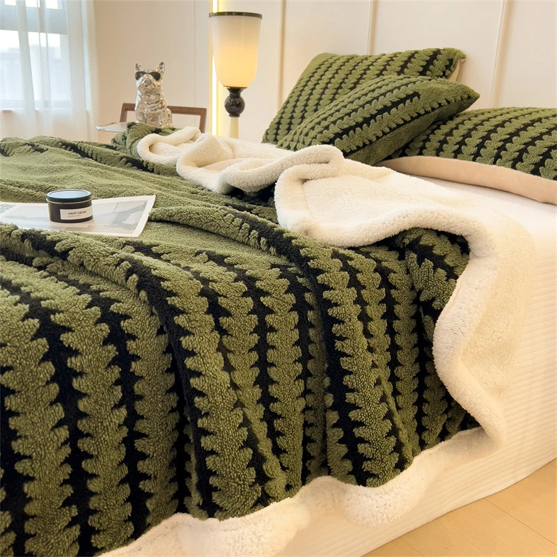Plaid sherpa doux et chaud pour lit et canapé
