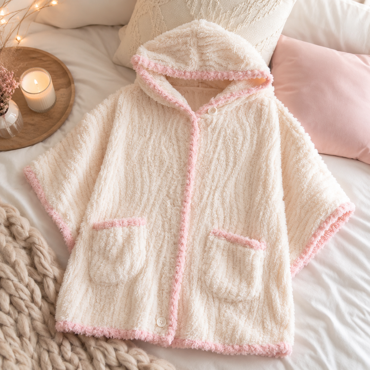 Poncho pilou pilou femme chaud et confortable