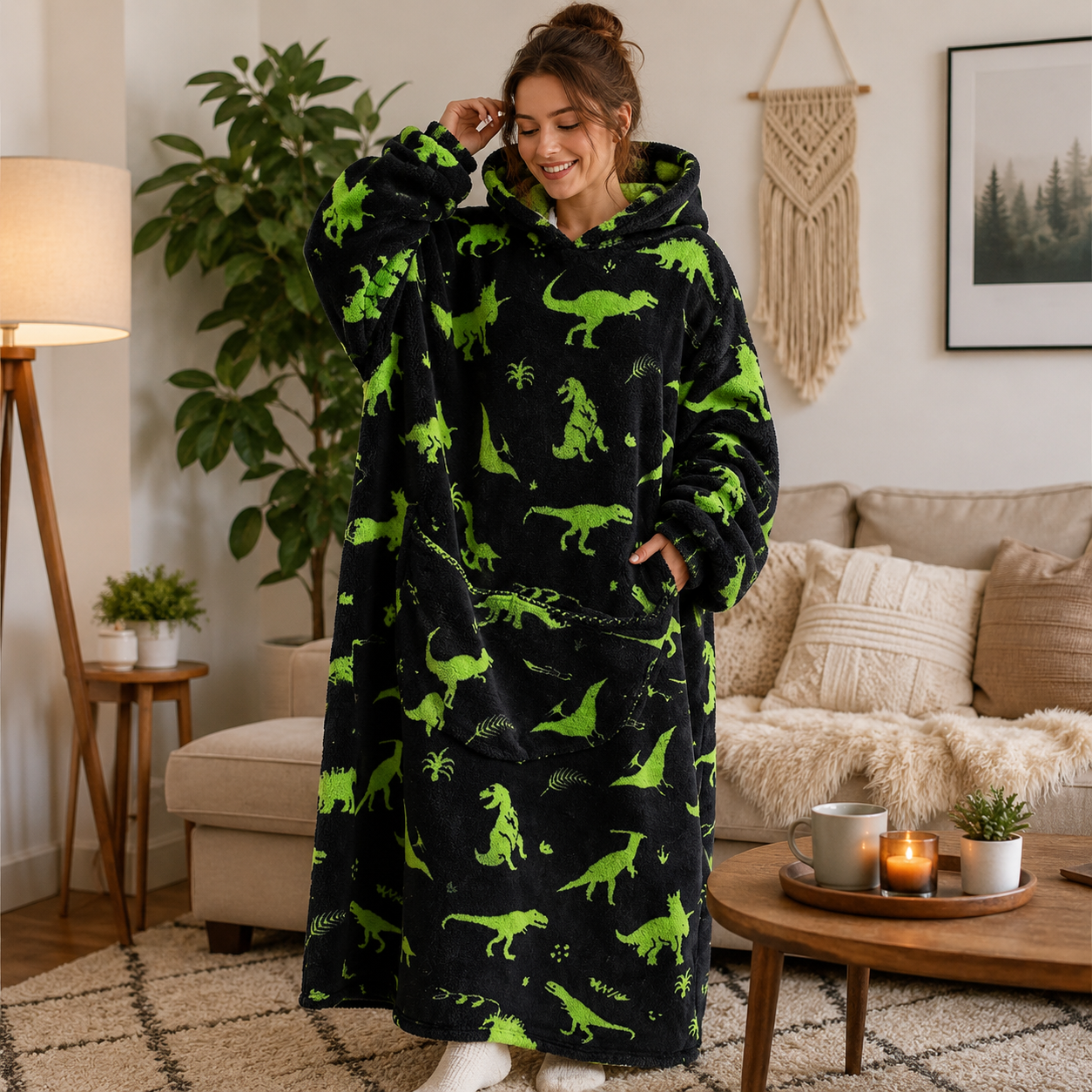 Pull Plaid Pilou Pilou Dinosaure