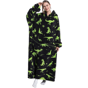 Pull Plaid Pilou Pilou Dinosaure noir et vert