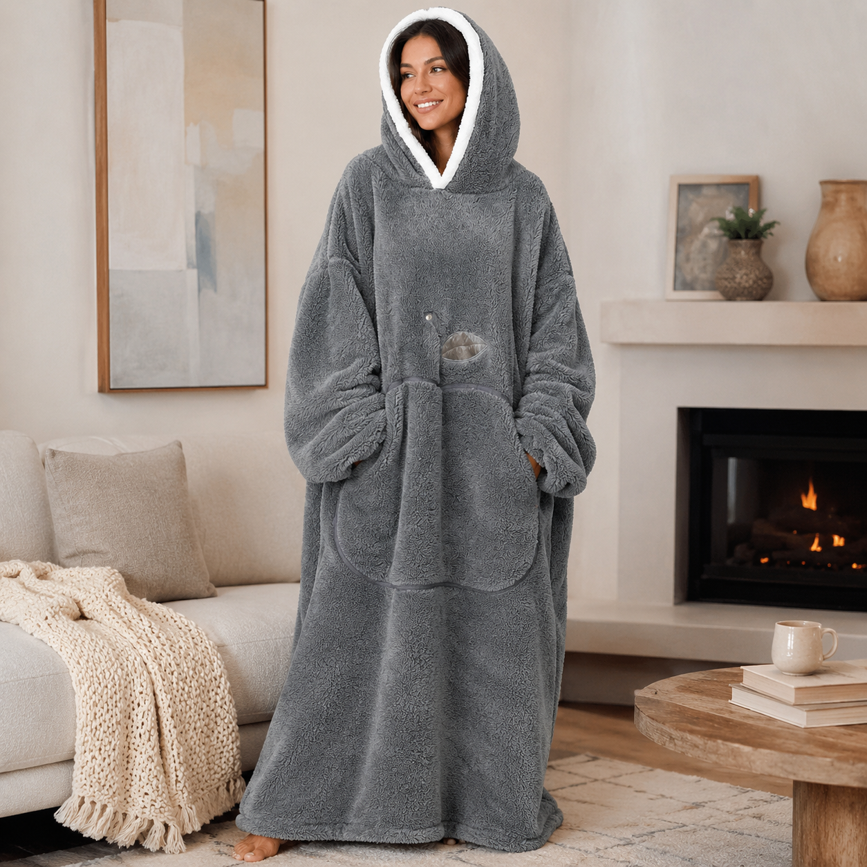 Pull Plaid Pilou Pilou Maxi Cocon