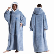 Pull Plaid Pilou Pilou Maxi Cocon bleu ciel