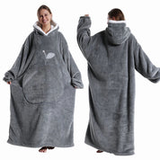 Pull Plaid Pilou Pilou Maxi Cocon gris
