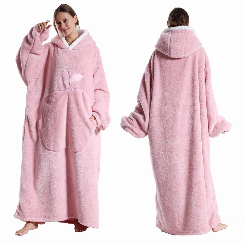 Pull Plaid Pilou Pilou Maxi Cocon rose