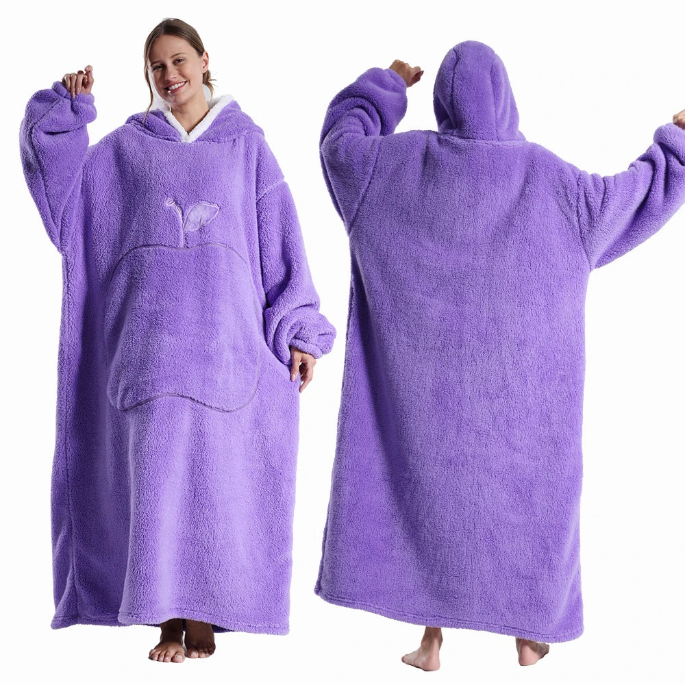 Pull Plaid Pilou Pilou Maxi Cocon violet