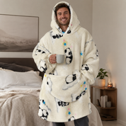 Pull Plaid Pilou Pilou Panda Douillet blanc