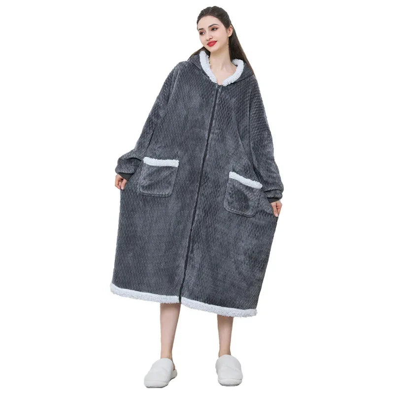 Pull Plaid Pilou Pilou Refuge Douillet gris