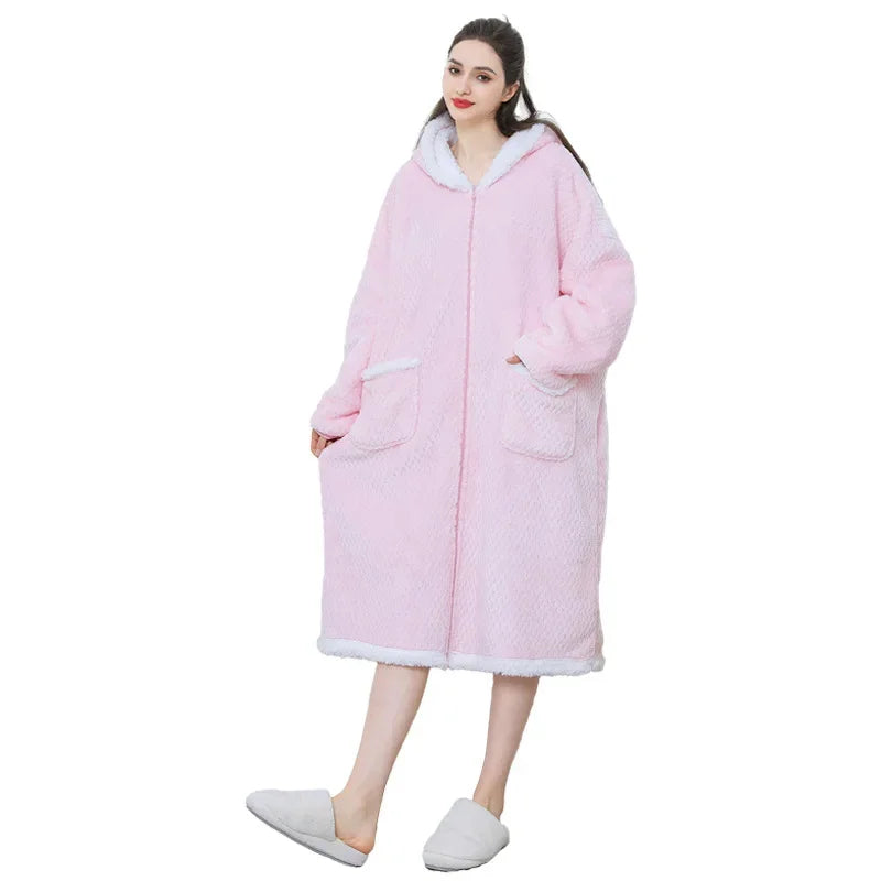 Pull Plaid Pilou Pilou Refuge Douillet rose