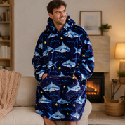Pull Plaid Pilou Pilou Requin Nocturne bleu marine