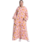 Pull Plaid rose motifs chiens