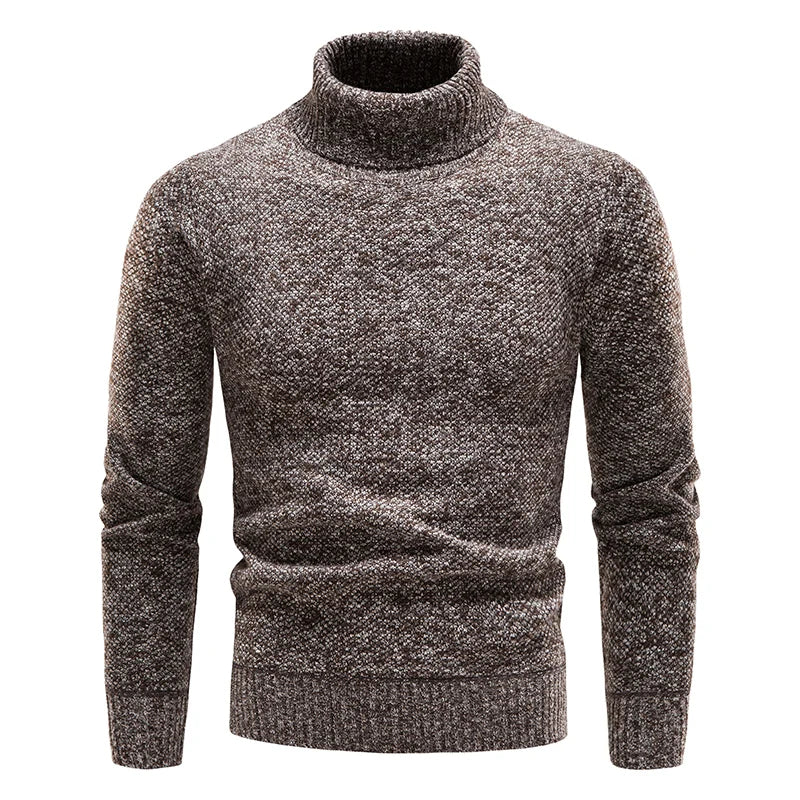 Pull col roulé chaud porté, coupe élégante et style intemporel