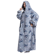 Pull plaid Pilou Pilou extra long à motifs ratons laveurs