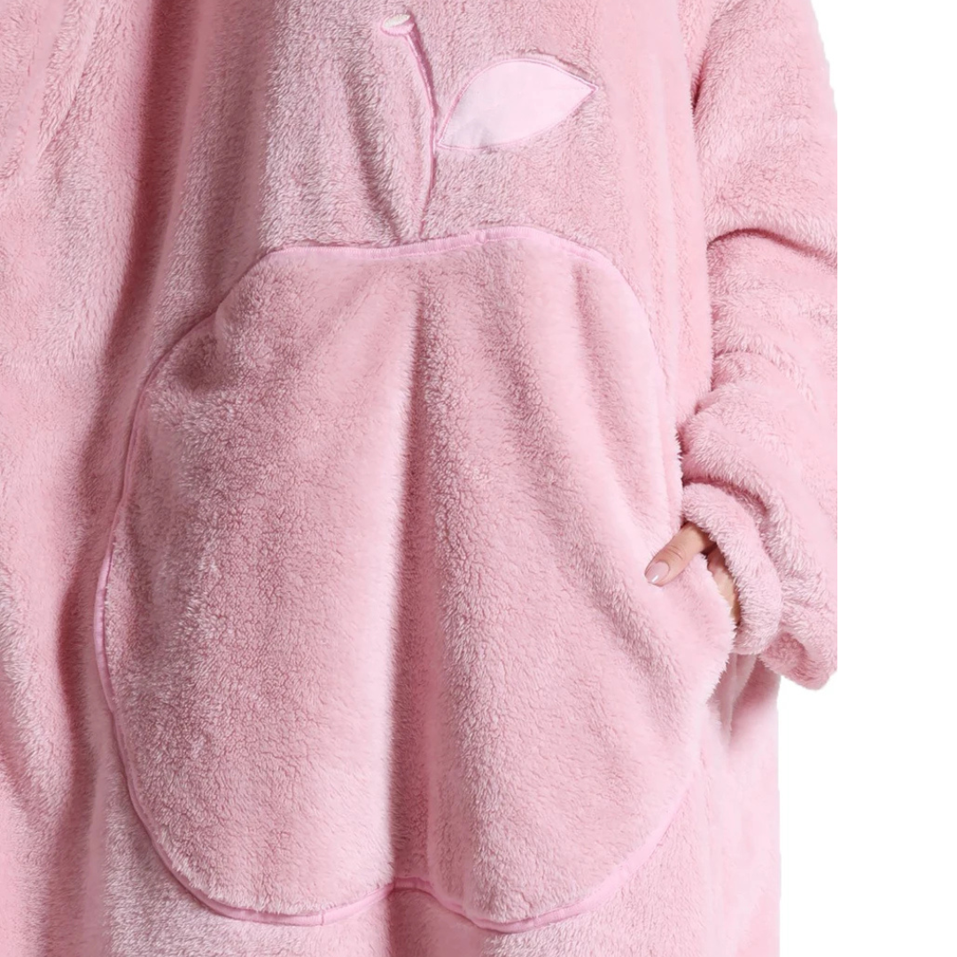 Pull plaid cocooning couvrant tout le corps