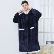 Pull plaid long zippé pour les soirées cocooning