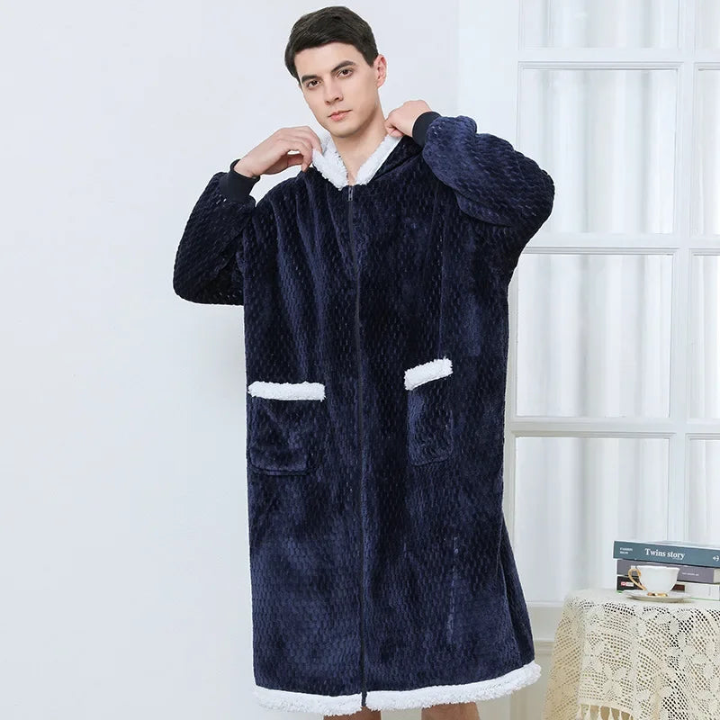 Pull plaid long zippé pour les soirées cocooning
