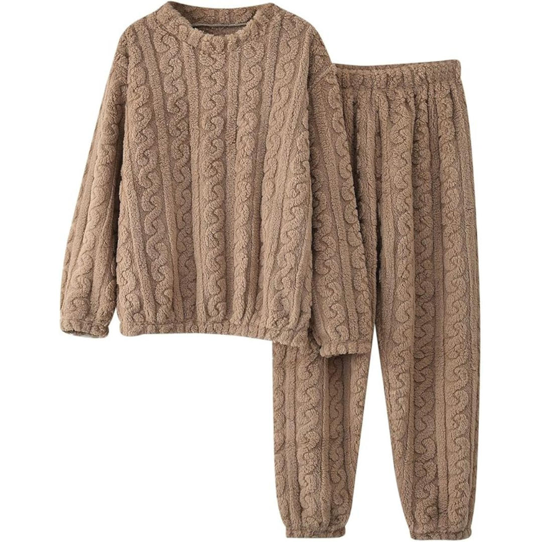 Pyjama Pilou Pilou Homme Maille Douillette marron