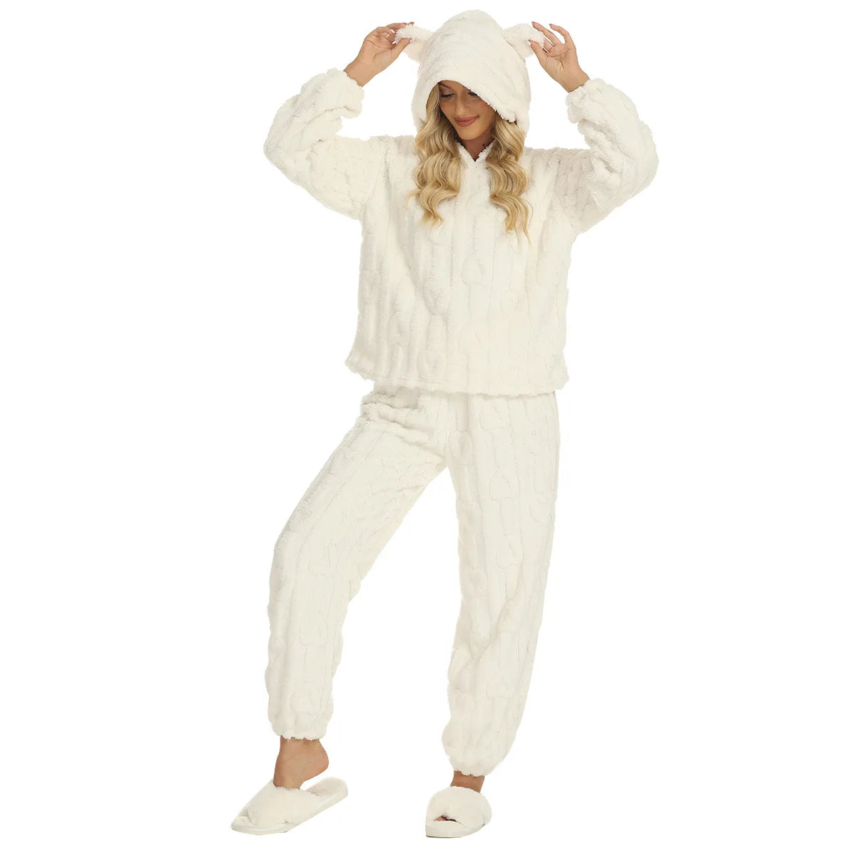 Pyjama Pilou Pilou Lapin Torsadé blanc