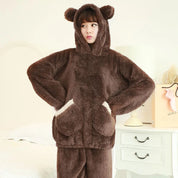 Pyjama Pilou Pilou Ours Douillet marron ultra doux