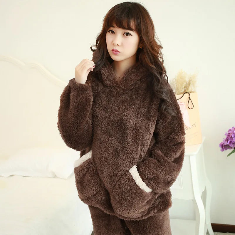 Pyjama Pilou Pilou marron style ours en peluche