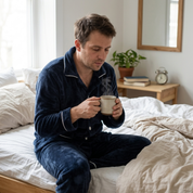 Pyjama bleu homme polaire chaud ultra doux