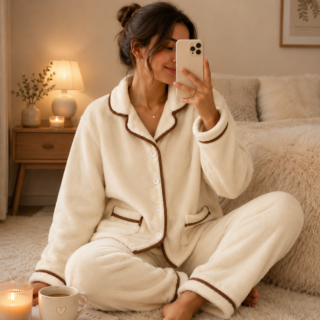 Pyjama chaud femme ultra doux pour l’hiver